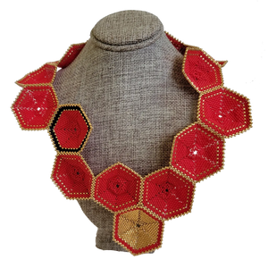 The "Chrysanthemum" Handcrafted Beaded Necklace by beYOUteous