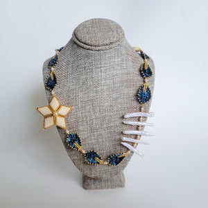 "Blue Velvet" Handcrafted Beaded Necklace