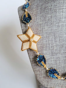 "Blue Velvet" Handcrafted Beaded Necklace
