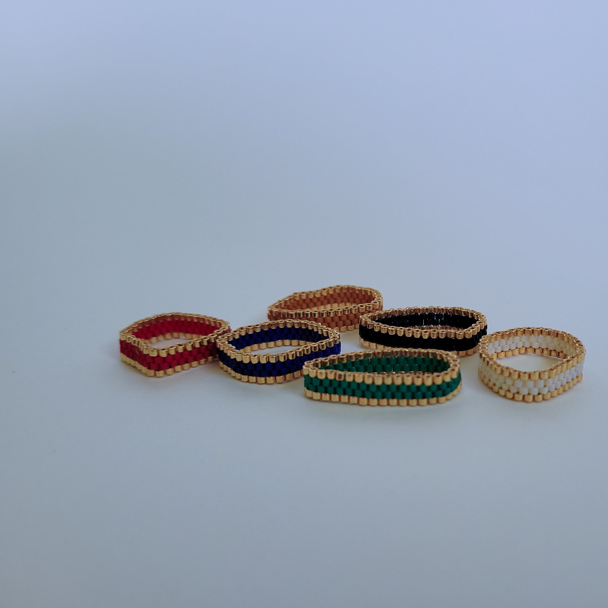 “Walk Like an Egyptian” Stackable Beaded Rings